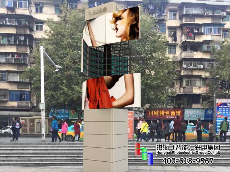 LED展開旋轉(zhuǎn)屏—戶外傳媒廣告地標性建筑